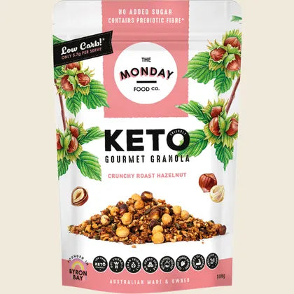 The Monday Food Co Keto Gourmet Granola 300g Or 800g, Crunchy Roast Hazelnut Flavour
