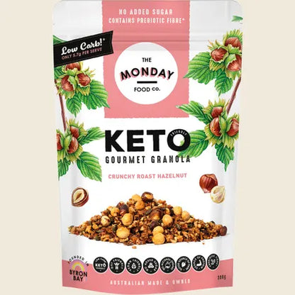 The Monday Food Co Keto Gourmet Granola 300g Or 800g, Crunchy Roast Hazelnut Flavour