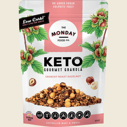 The Monday Food Co Keto Gourmet Granola 300g Or 800g, Crunchy Roast Hazelnut Flavour