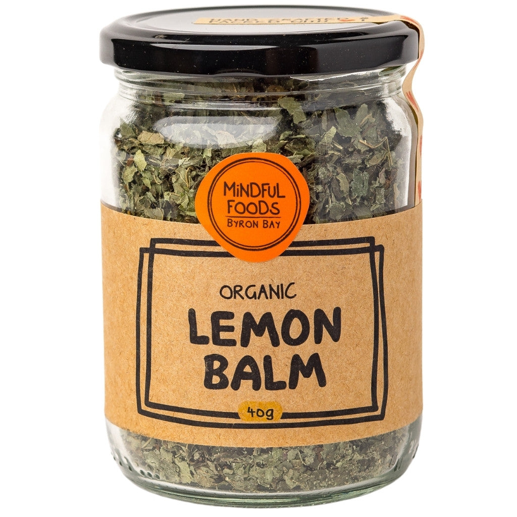 Mindful Foods Organic Lemon Balm Herbal Tea 20g Or 40g, Relieves Tension & Promotes Sleep