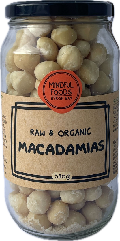 Mindful Foods Raw & Organic Macadamia Nuts 125g, 260g Or 530g, May Improve Heart Health