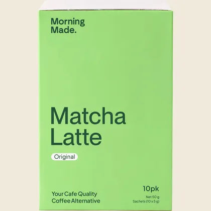 Morning Made Original Matcha Latte Single or Box, Clean Green Pick Me Up