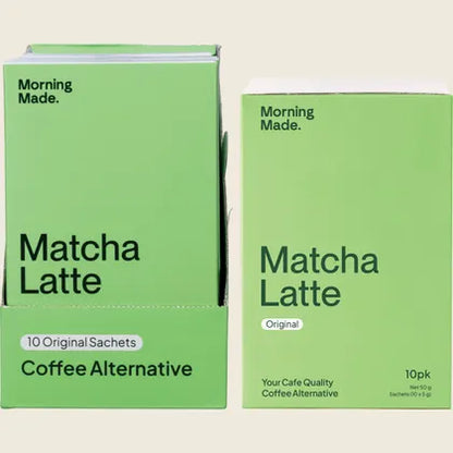Morning Made Original Matcha Latte Single or Box, Clean Green Pick Me Up