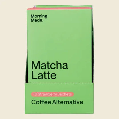 Morning Made Strawberry Matcha Latte Single or Box, Sweet Berry Pick Me Up