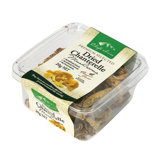 Chef's Choice Premium Selected Dried Chanterelle Mushrooms 30g, Non GMO & Preservative Free