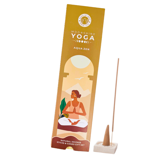 Song Of India Moonshine Yoga Incense & Cone Gift Set, AQUA ZEN