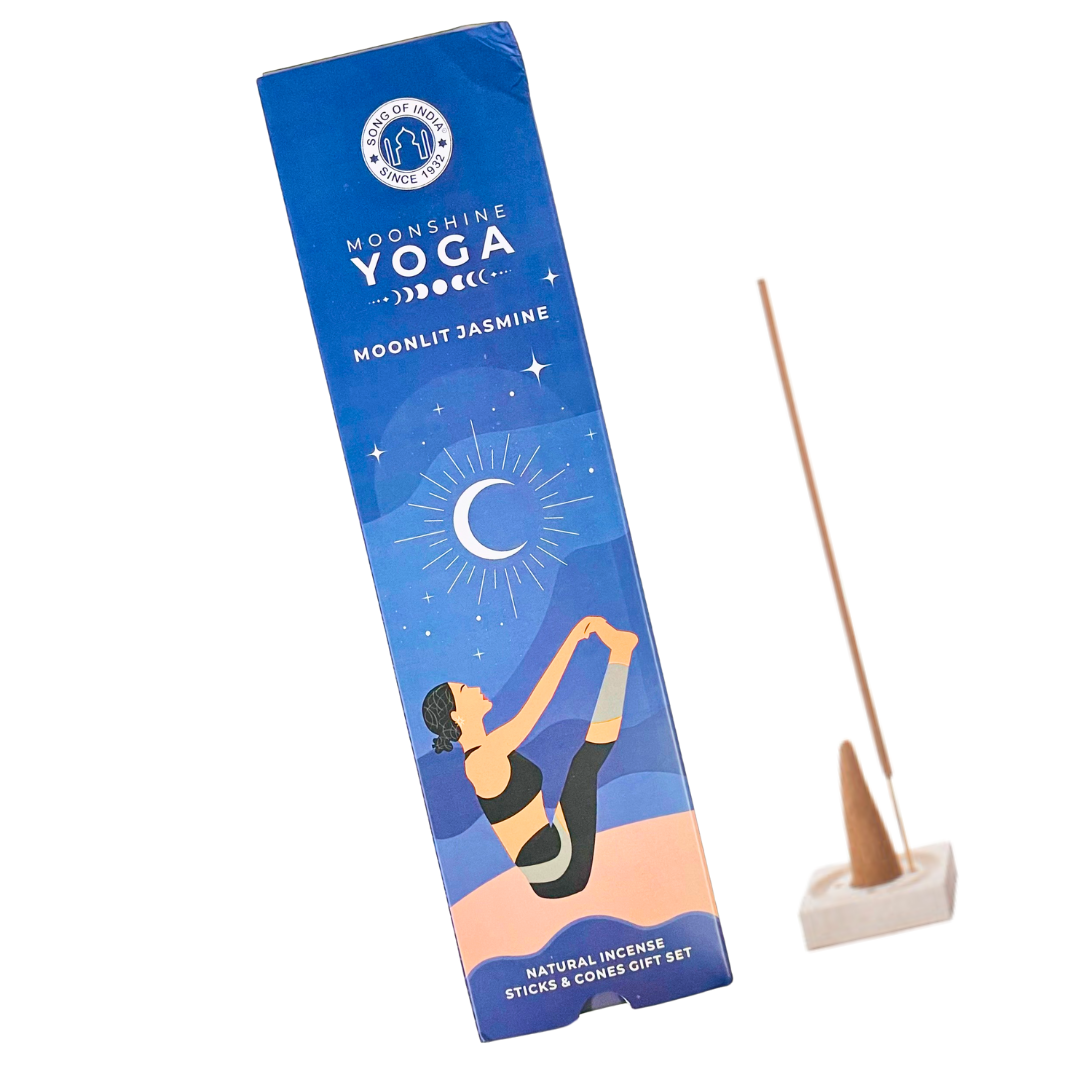 Song Of India Moonshine Yoga Incense & Cone Gift Set, MOONLIT JASMINE