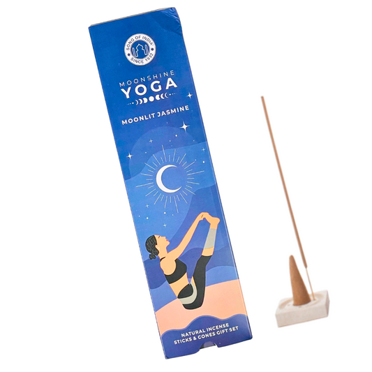 Song Of India Moonshine Yoga Incense & Cone Gift Set, MOONLIT JASMINE