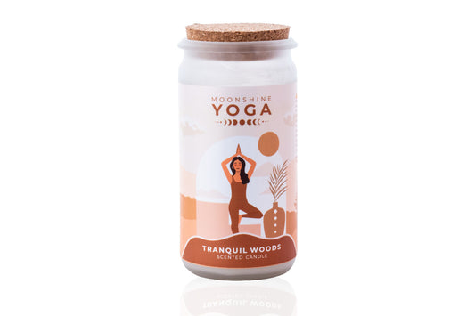 Song Of India Moonshine Yoga Scented Soy Candle, TRANQUIL WOODS