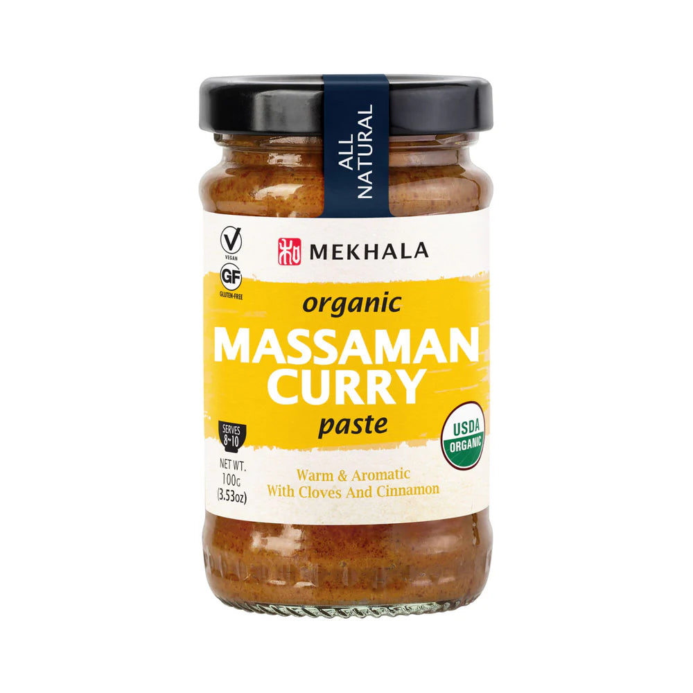 Mekhala Certified Organic Massaman Curry Paste 100g, Warm & Aromatic With Cloves & Cinnamon