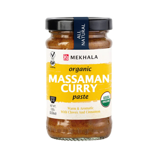Mekhala Certified Organic Massaman Curry Paste 100g, Warm & Aromatic With Cloves & Cinnamon