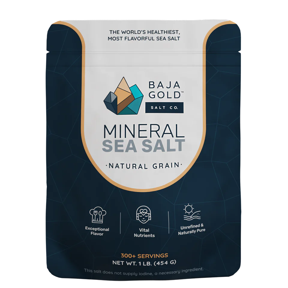 Baja Gold Salt Co. Signature Mineral Sea Salt Course Grind 454g, From The Sea Of Cortez