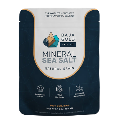 Baja Gold Salt Co. Signature Mineral Sea Salt Course Grind 454g, From The Sea Of Cortez