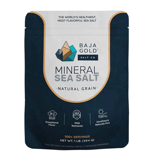 Baja Gold Salt Co. Signature Mineral Sea Salt Course Grind 454g, From The Sea Of Cortez