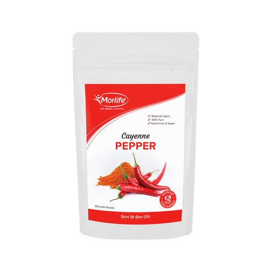 Morlife Cayenne Pepper 100g, 100% Pure