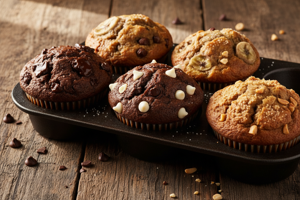 Freshly Baked Organic Muffins, Plant-Based With Gluten-Free Ingredients