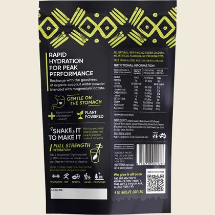 Niulife Hydrate Electrolyte Powder Lemon & Lime 200g, No Added Preservatives