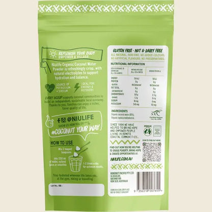 Niulife Organic Coconut Water Powder 200g, Makes Up To 5 Litres
