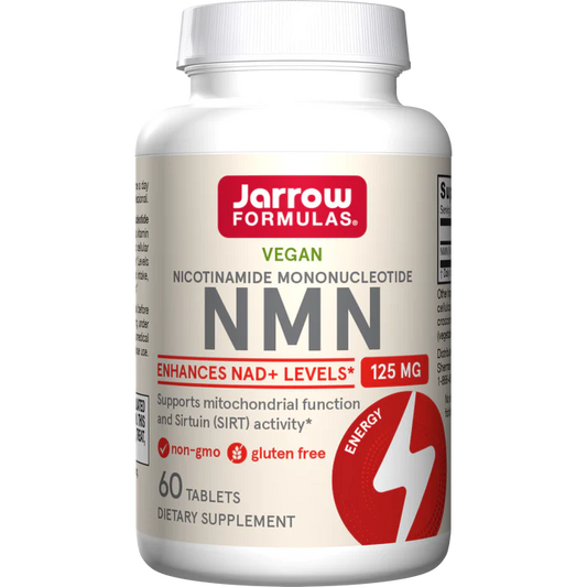 Jarrow Formulas NMN (Nicotinamide Mononucleotide) 125mg 60 Tablets, Vegan & Gluten Free