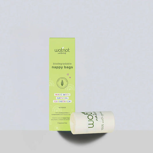 Wotnot Naturals 100% Biodegradable Nappy Bags 50 Bags, Made With Natural Corn Starch