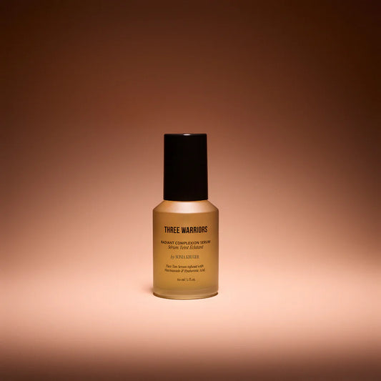 Three Warriors Radiant Complexion Serum 60mL, Face Tan Serum Infused With Hyaluronic Acid, Marine Collagen & Niacinamide