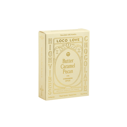 Loco Love Chocolate Twin Pack 2 x 35g Bars, Butter Caramel Pecan With Tonic Herbs