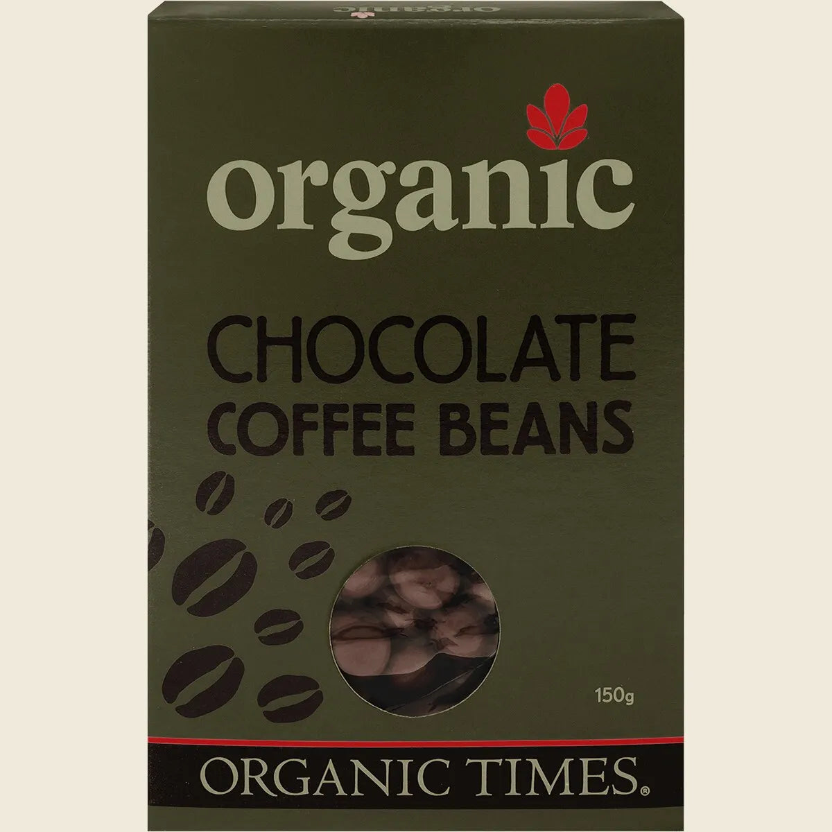 Organic Times Certified Organic Milk Chocolate Coated Coffee Beans 150g, Smooth & Rich