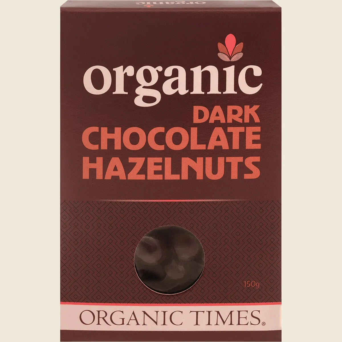 Organic Times Certified Organic Dark Chocolate Coated Hazelnuts 150g, With Whole Roasted Hazelnuts