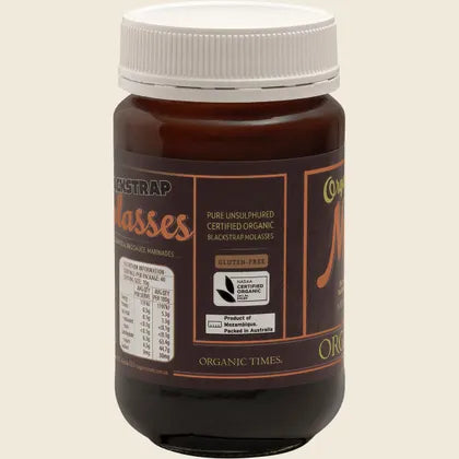Organic Times Certified Organic Blackstrap Molasses 400g, Rich & Unsulphured Mineral Sweetener
