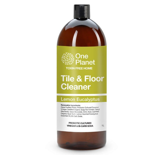 One Planet Tile & Floor Cleaner 1L, Probiotic Culture & Lemon Eucalyptus Fragrance
