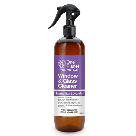 One Planet Window & Glass Spray 500ml, Tasmanian Lavender Fragrance
