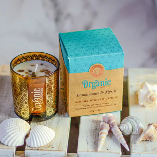 Song of India Frankincense & Myrrh Candle 200g, Sacred Resin Calm