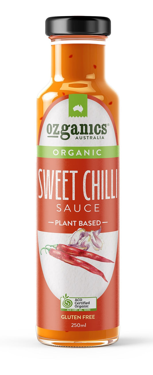 Ozganics Organic Sweet Chilli Sauce 250mL, Plant Based & Gluten-Free