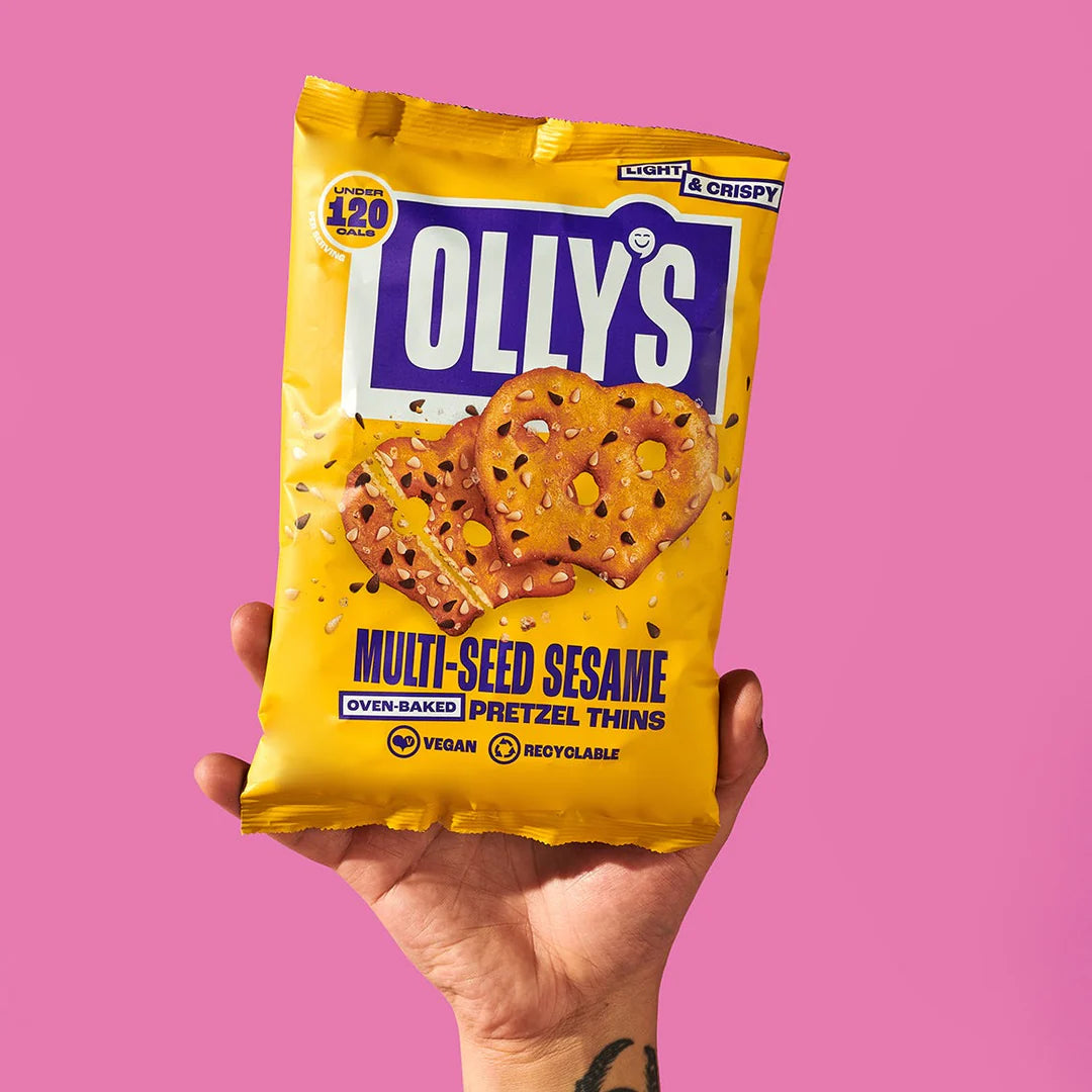 Olly's Pretzel Thins 140g, Multi-Seed Sesame Flavour