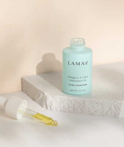 LAMAV Omega 3, 6, 7 & 9 Antioxidant Oil 30mL, Ultra-Nourishing Renewal