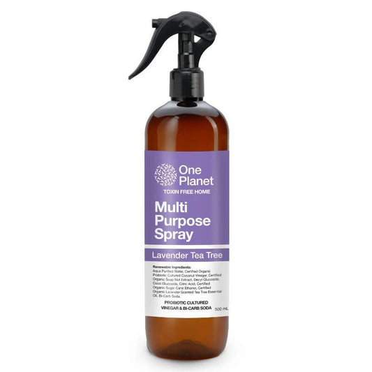 One Planet Multi Purpose Spray 500mL, Probiotic Culture & Lavender Tea Tree Fragrance