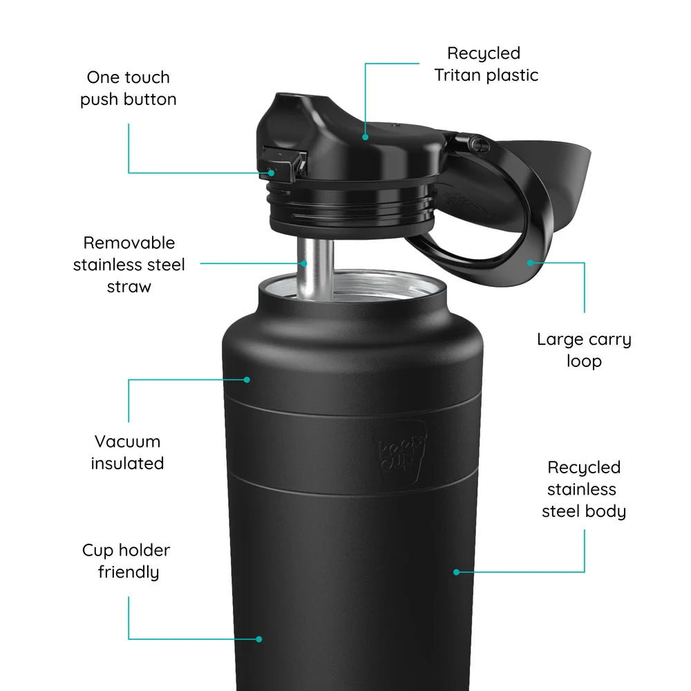 KeepCup Ora Bottle 24 Hour Cold 24oz Or 32oz, With A Stainless Steel Straw