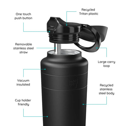 KeepCup Ora Bottle 24 Hour Cold 24oz Or 32oz, With A Stainless Steel Straw