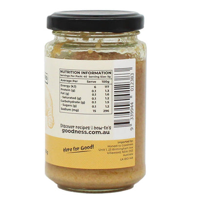 Honest To Goodness Ginger Paste 200g, Australian Certified Organic