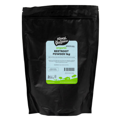 Honest To Goodness Organic Beetroot Powder 1Kg, Adds A Sweet Flavour With A Vibrant Colour