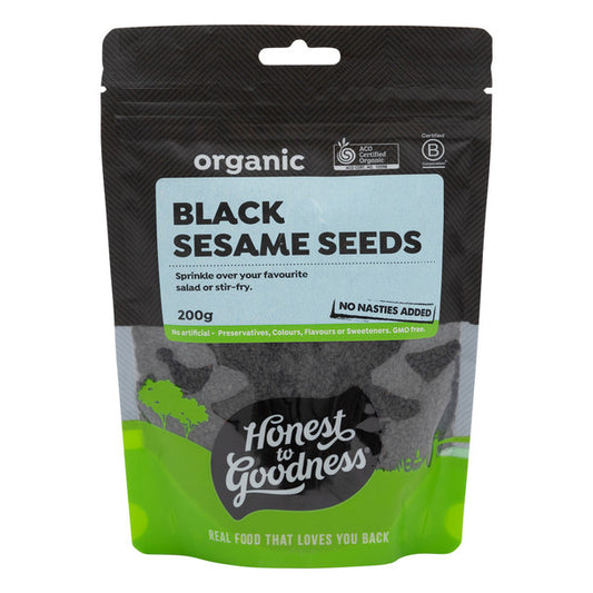 Honest To Goodness Black Sesame Seeds 200g, Australian Certified Organic