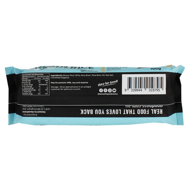Honest To Goodness Brown Rice Crackers 100g, Original & Certified Organic