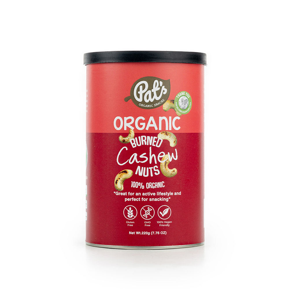 Pat's Organic Burned Cashew Nuts 220g, Crunchy