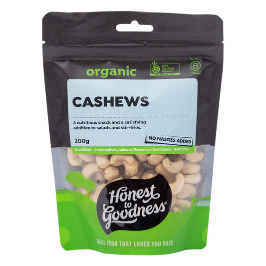 Honest To Goodness Cashews 200g, Australian Certified Organic