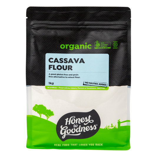 Honest To Goodness Cassava Flour 1kg, Gluten Free & Certified Organic