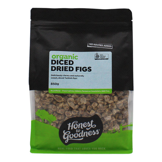 Honest To Goodness Diced Dried Figs 850g, Australian Certified Organic