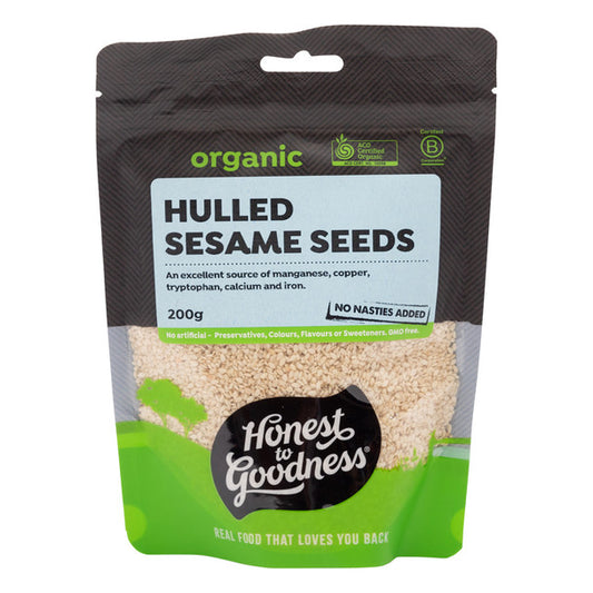 Honest To Goodness Hulled Sesame Seeds 200g, Australian Certified Organic