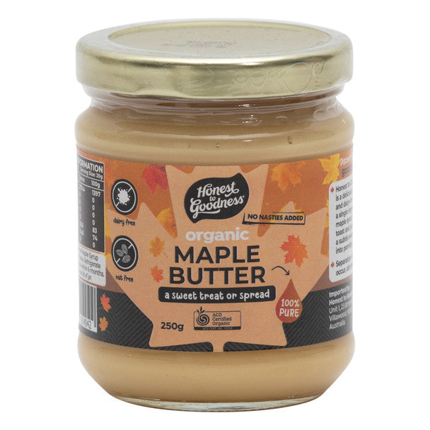 Honest To Goodness Maple Butter 250g, Australian Certified Organic & 1 ...