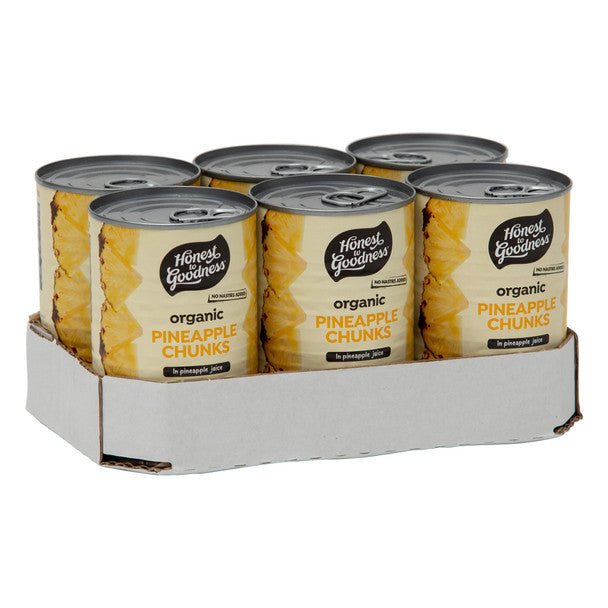 Honest To Goodness Pineapple Chunks in Pineapple Juice 420g, Certified Organic