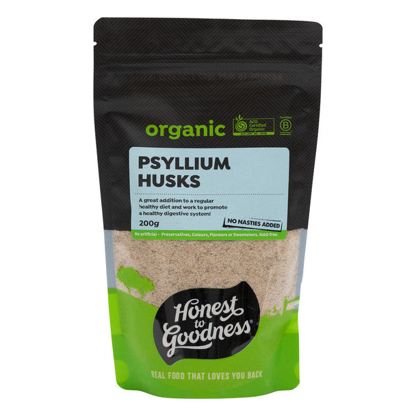 Honest To Goodness Psyllium Husks 200g Or 400g, Australian Certified Organic & Gluten Free
